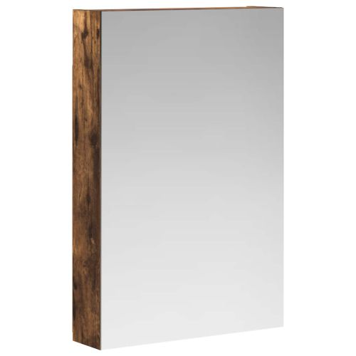 Шкаф с огледало за баня с рафт Димян дъб 40 x 10,5 x 60,5 см