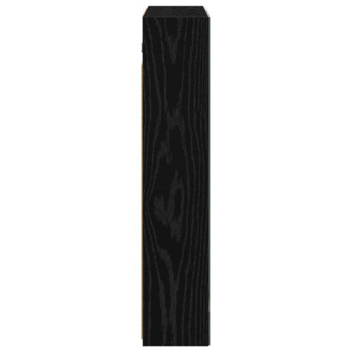 Шкаф с огледало за баня с рафт Черния дъб 60 x 14,5 x 70 см