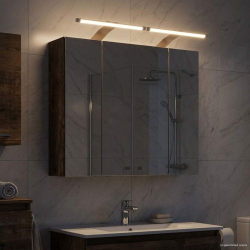 Шкаф с огледало за баня Димян дъб 60 x 14,5 x 50 см