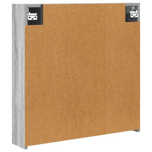 Шкаф с огледало за баня Сив Сонома 70 x 14,5 x 70 см