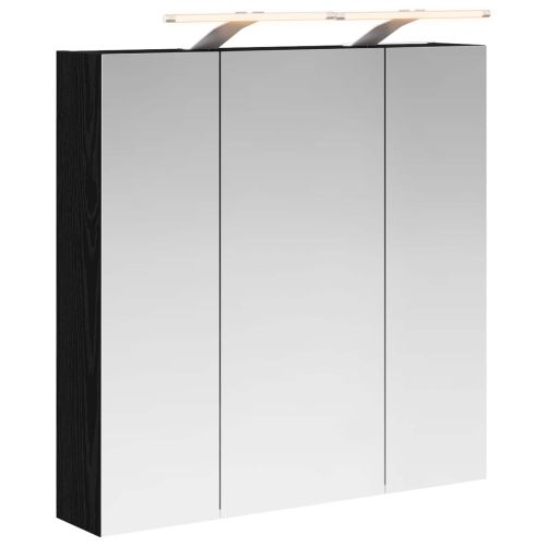 Шкаф с огледало за баня Черния дъб 70 x 14,5 x 70 см