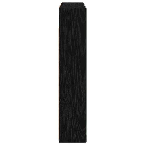 Шкаф с огледало за баня с рафт Черния дъб 80 x 14.5 x 70 см
