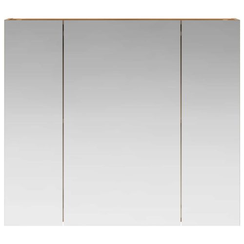 Шкаф с огледало за баня с рафт Дъб Артизан 80 x 14.5 x 70 см