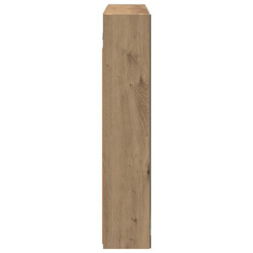 Шкаф с огледало за баня с рафт Дъб Артизан 80 x 14.5 x 70 см