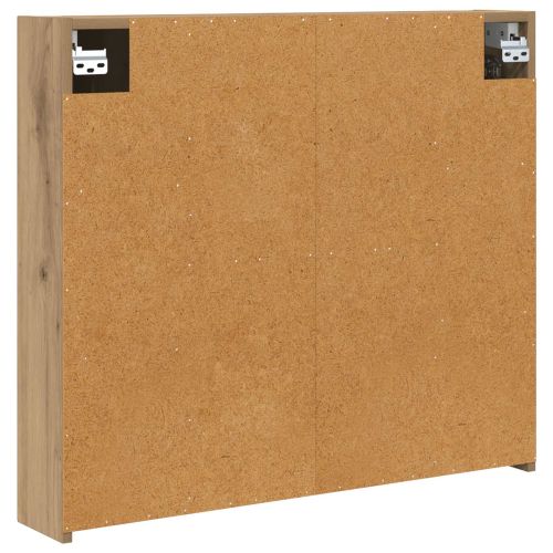 Шкаф с огледало за баня с рафт Дъб Артизан 80 x 14.5 x 70 см