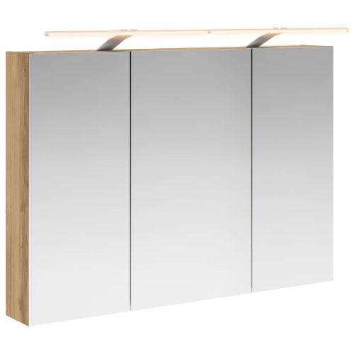 Шкаф с огледало за баня с рафт Дъб Артизан 100 x 14,5 x 70 см