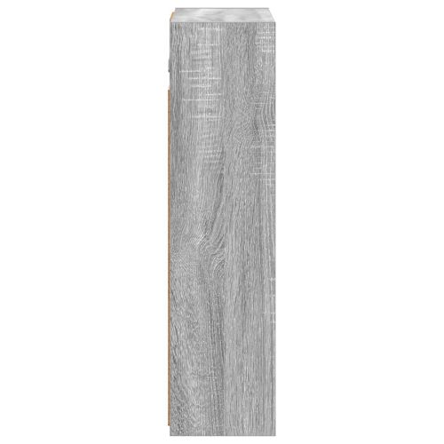 Шкаф с огледало за баня с рафт Сив Сонома 43 x 16 x 62.5 см