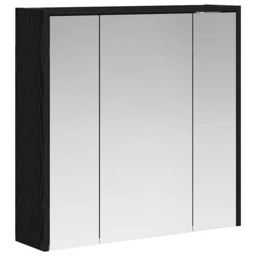 Шкаф с огледало за баня Черния дъб 63,5 x 16 x 62,5 см