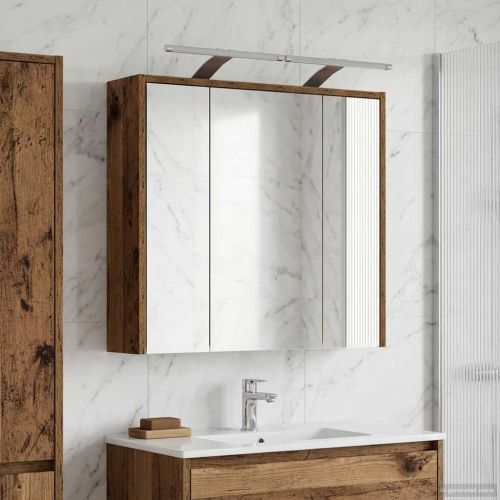 Шкаф с огледало за баня Старо дърво 63,5 x 16 x 62,5 см