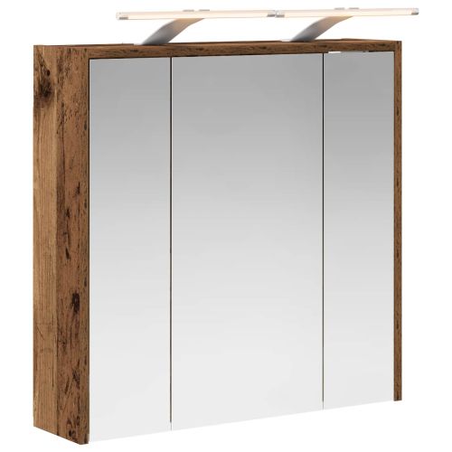 Шкаф с огледало за баня Старо дърво 63,5 x 16 x 62,5 см