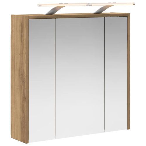 Шкаф с огледало за баня Дъб Артизан 63,5 x 16 x 62,5 см