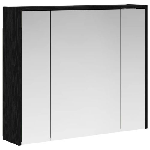 Шкаф с огледало за баня Черния дъб 73,5 x 16 x 62,5 см