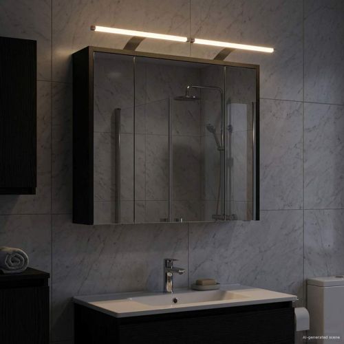 Шкаф с огледало за баня Черния дъб 73,5 x 16 x 62,5 см