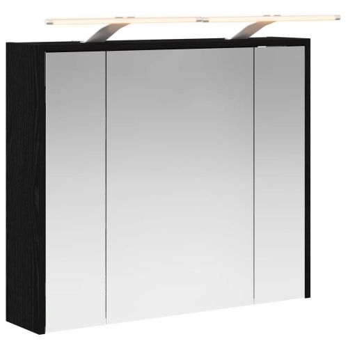 Шкаф с огледало за баня Черния дъб 73,5 x 16 x 62,5 см