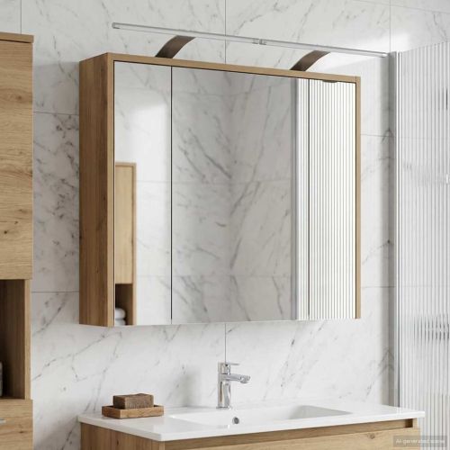 Шкаф с огледало за баня Дъб Артизан 73,5 x 16 x 62,5 см