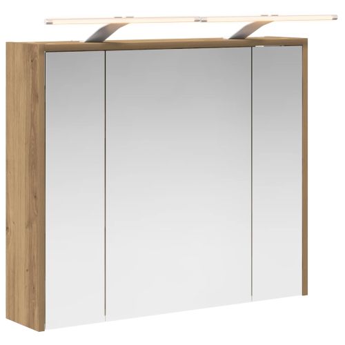 Шкаф с огледало за баня Дъб Артизан 73,5 x 16 x 62,5 см