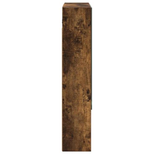 Шкаф с огледало за баня с рафт Димян дъб 60 x 14.5 x 70 см