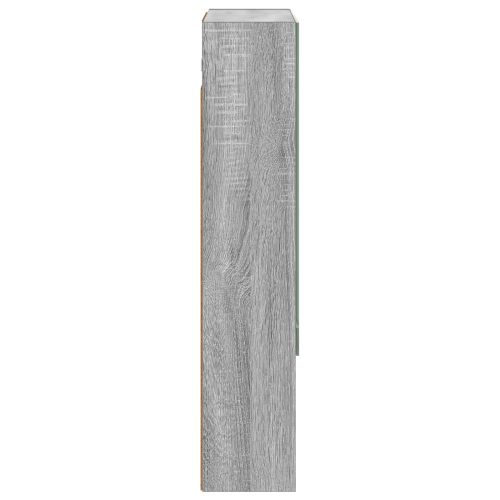 Шкаф с огледало за баня с рафт Сив Сонома 50 x 14,5 x 70 см