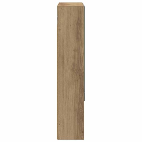 Шкаф с огледало за баня с рафт Дъб Артизан 50 x 14,5 x 70 см