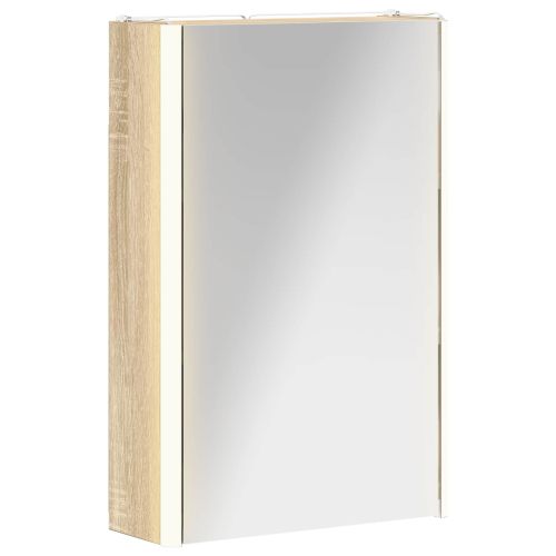 Шкаф с огледало за баня Сонома дъб 33 x 11,5 x 50 см