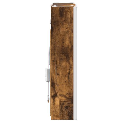 Шкаф с огледало за баня Димян дъб 33 x 11,5 x 50 см