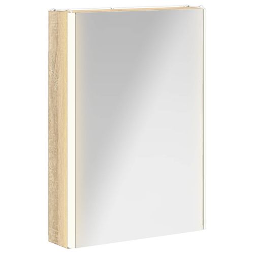 Шкаф с огледало за баня Сонома дъб 43 x 11,5 x 60,5 см