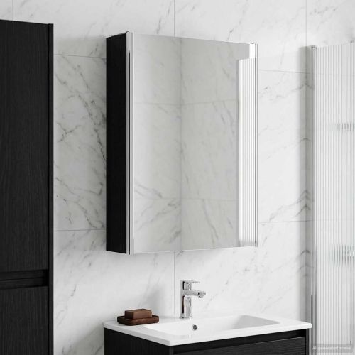 Шкаф с огледало за баня Черния дъб 53,5 x 15,5 x 70 см