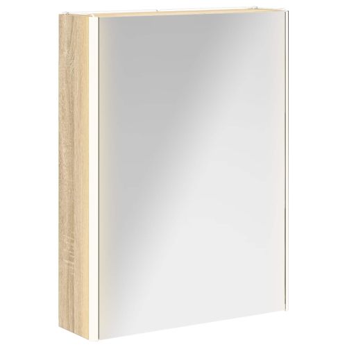 Шкаф с огледало за баня Сонома дъб 53,5 x 15,5 x 70 см