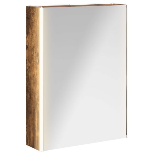 Шкаф с огледало за баня с рафт Димян дъб 73.5 x 15.5 x 70 см