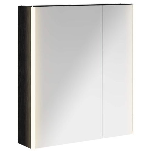 Шкаф с огледало за баня Черния дъб 63,5 x 15,5 x 70 см