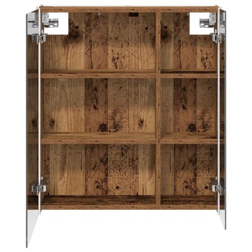 Шкаф с огледало за баня Старо дърво 63,5 x 15,5 x 70 см