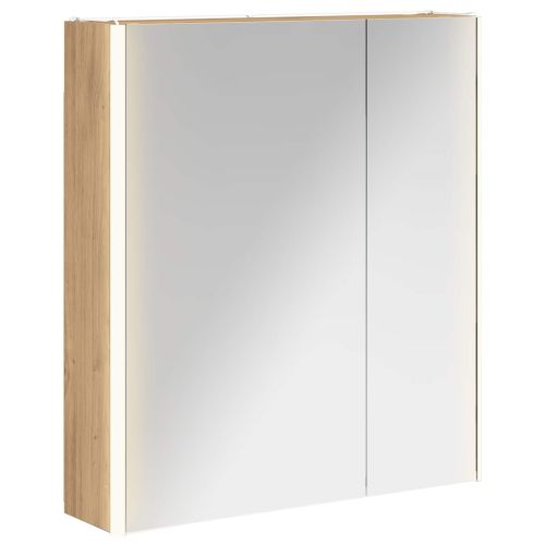 Шкаф с огледало за баня Дъб Артизан 63,5 x 15,5 x 70 см