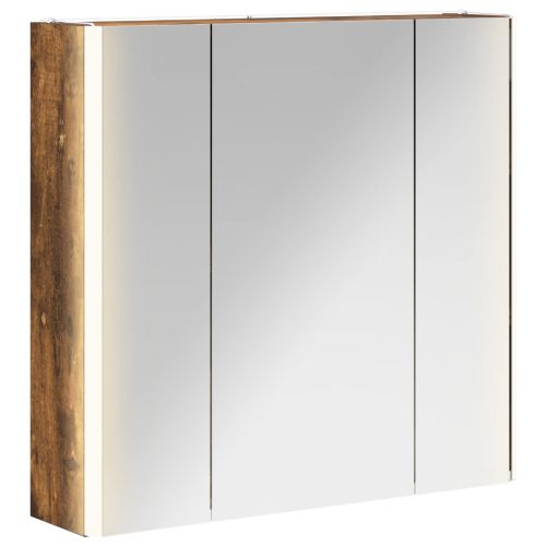 Шкаф с огледало за баня Димян дъб 63,5 x 15,5 x 60,5 см