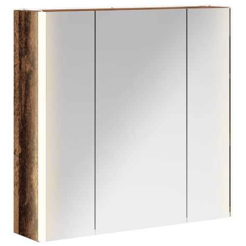 Шкаф с огледало за баня Старо дърво 63,5 x 15,5 x 60,5 см