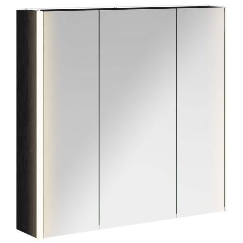 Шкаф с огледало за баня с рафт Черния дъб 73.5 x 15.5 x 70 см