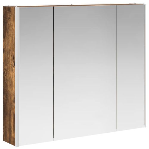 Шкаф с огледало за баня Димян дъб 83,5 x 15,5 x 70 см