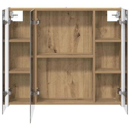 Шкаф с огледало за баня Дъб Артизан 83,5 x 15,5 x 70 см