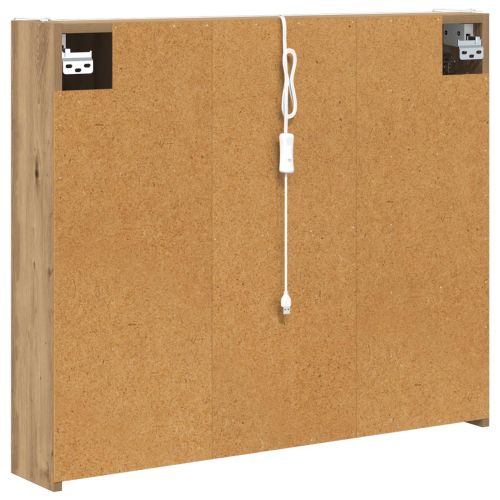 Шкаф с огледало за баня Дъб Артизан 83,5 x 15,5 x 70 см