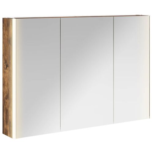 Шкаф с огледало за баня Димян дъб 103,5 x 15,5 x 70 см