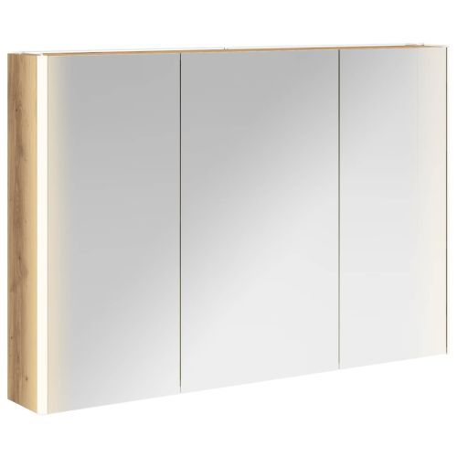 Шкаф с огледало за баня Дъб Артизан 103,5 x 15,5 x 70 см