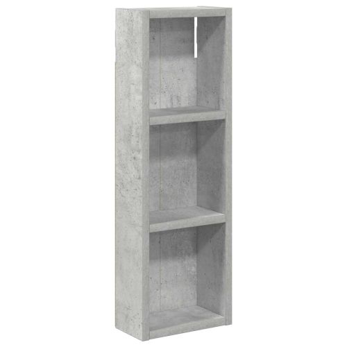 Банен стенен шкаф с рафт Бетонно Сиво 20 x 10 x 60,5 см