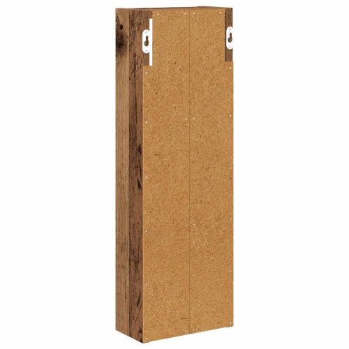 Банен стенен шкаф с рафт Старо дърво 20 x 10 x 60,5 см