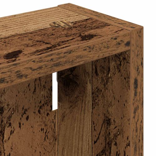 Банен стенен шкаф с рафт Старо дърво 20 x 10 x 60,5 см