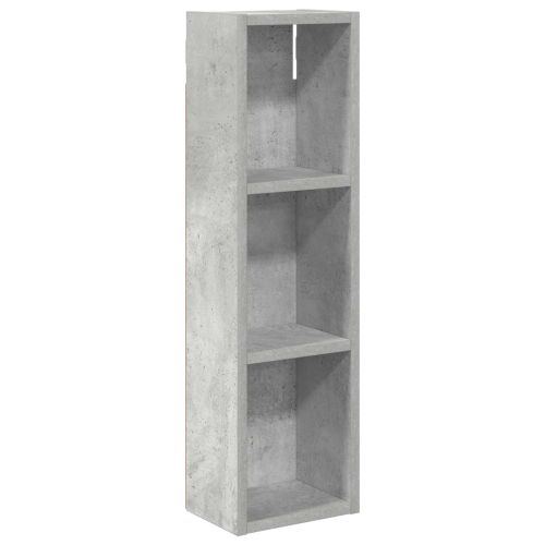 Банен стенен шкаф с рафт Бетонно Сиво 20 x 14 x 70 см