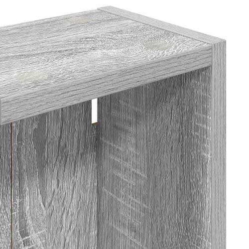 Банен стенен шкаф с рафт Сиво Сонома 20 x 14 x 70 см