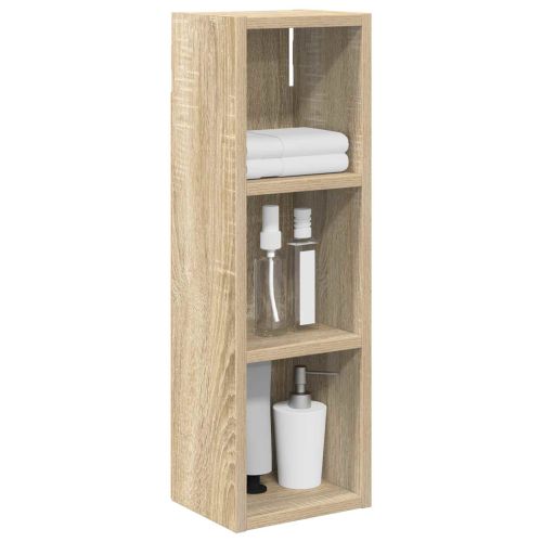 Банен стенен шкаф с рафт Сонома дъб 20 x 16 x 62,5 см