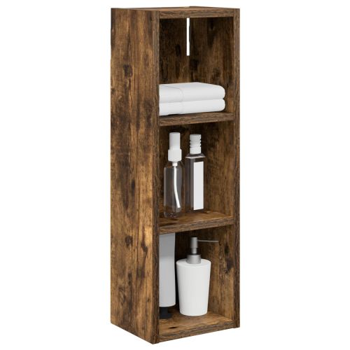 Банен стенен шкаф с рафт Пушена Дъб 20 x 16 x 62,5 см