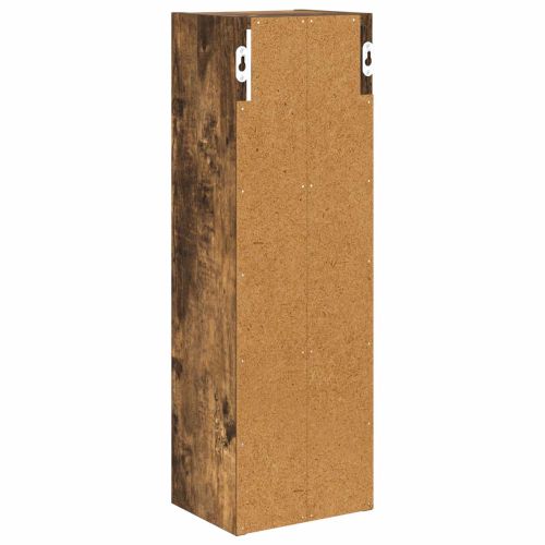 Банен стенен шкаф с рафт Пушена Дъб 20 x 16 x 62,5 см