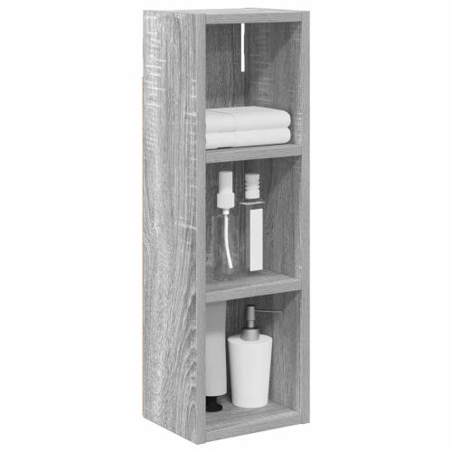 Банен стенен шкаф с рафт Сиво Сонома 20 x 16 x 62,5 см