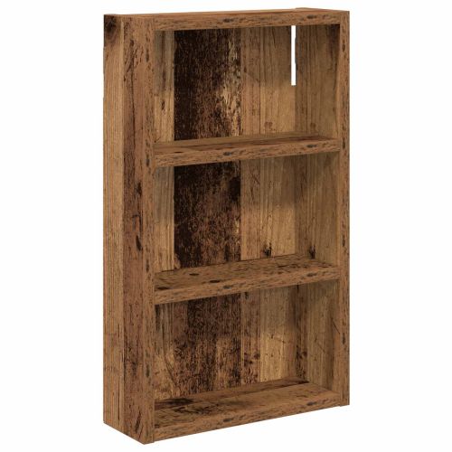 Банен стенен шкаф с рафт Старо дърво 30 x 10 x 50 см